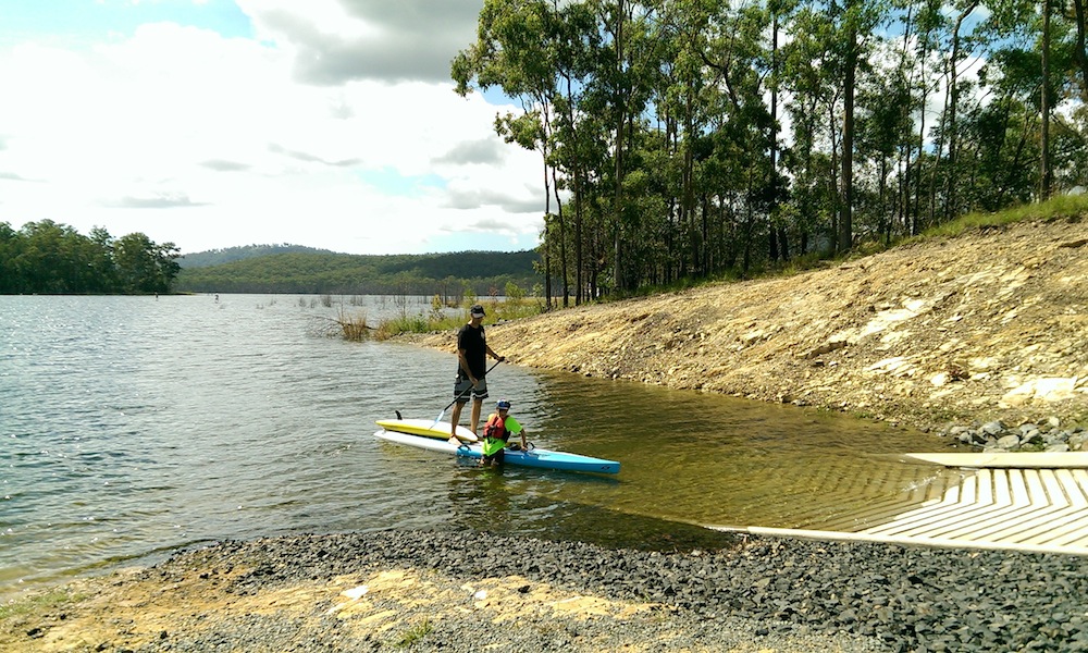 paddle boarding gold coast hinze dam west ramp