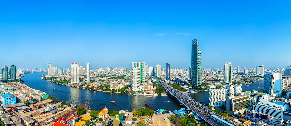 Landscape of River in Bangkok city