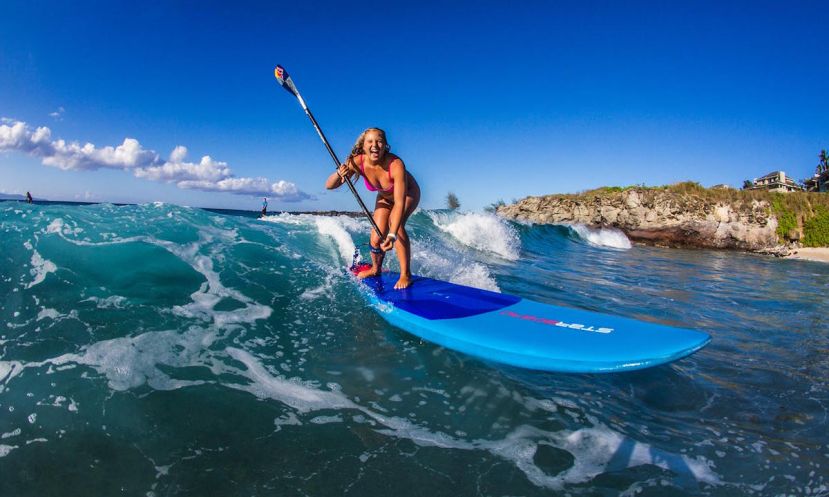 World Champion and Starboard SUP athlete Izzi Gomez knows how to have fun in the water. | Photo: Starboard / Georgia Schofield