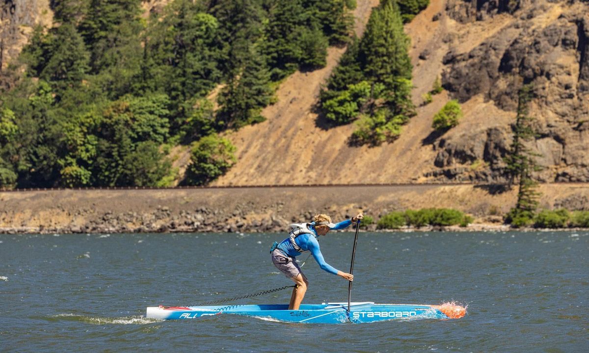 Connor Baxter, winner of the 2023 Gorge Challenge. | Photo courtesy: Starboard