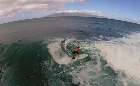 SUP Surfing With Zane Schweitzer From Aerial Drone