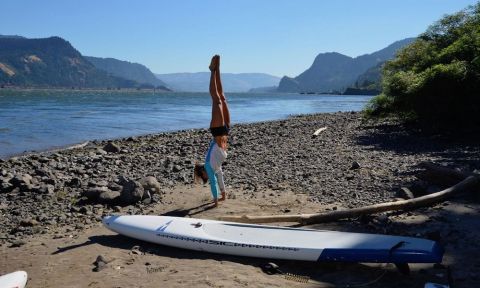 Seychelle preparing for a day on the water in Hood River, Oregon. | Photo courtesy: SIC Maui