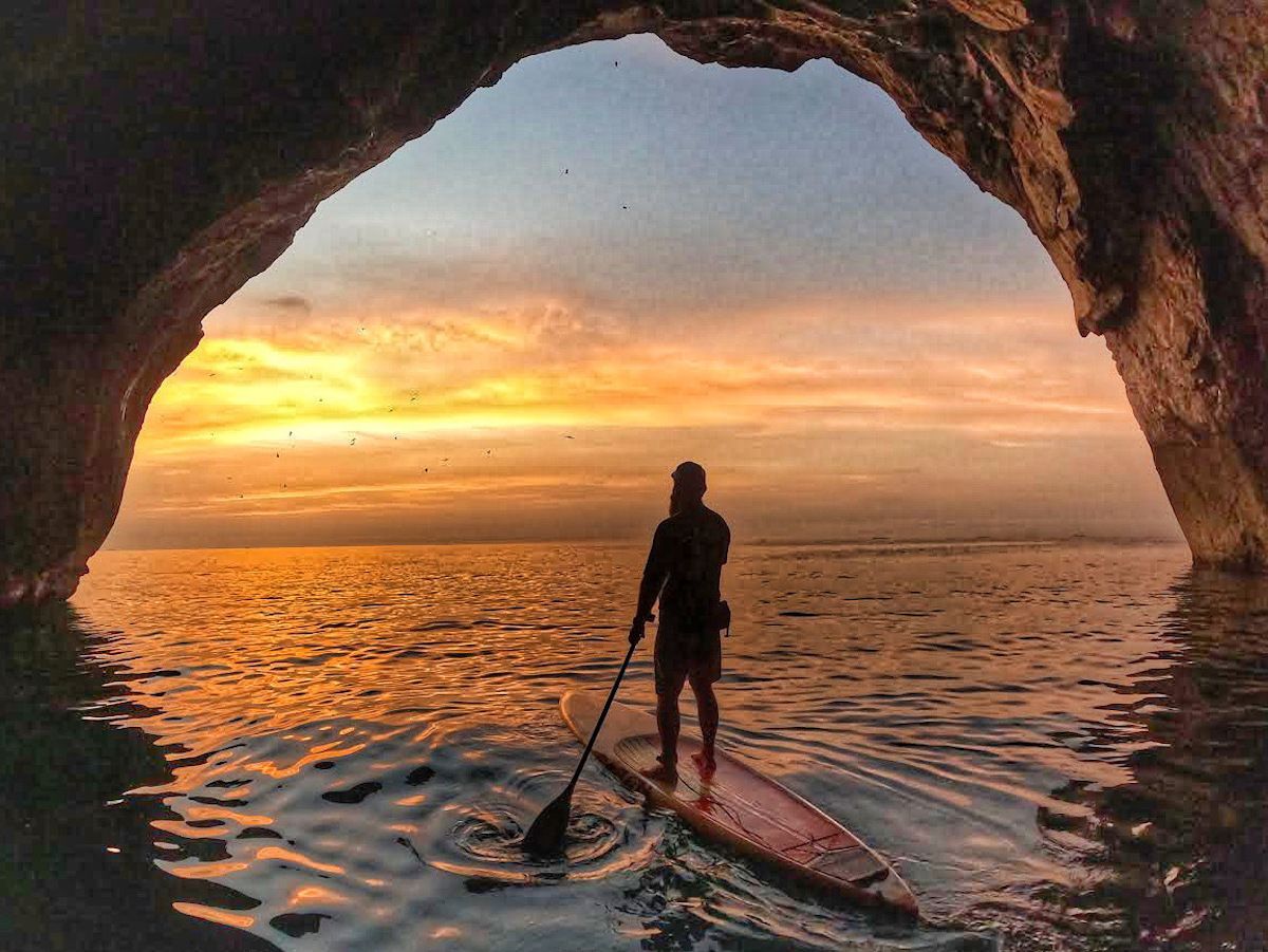 "Great shot taken at the sea caves in Gibraltar's eastern side by @fabian.torrilla during an epic sunrise SUP session."