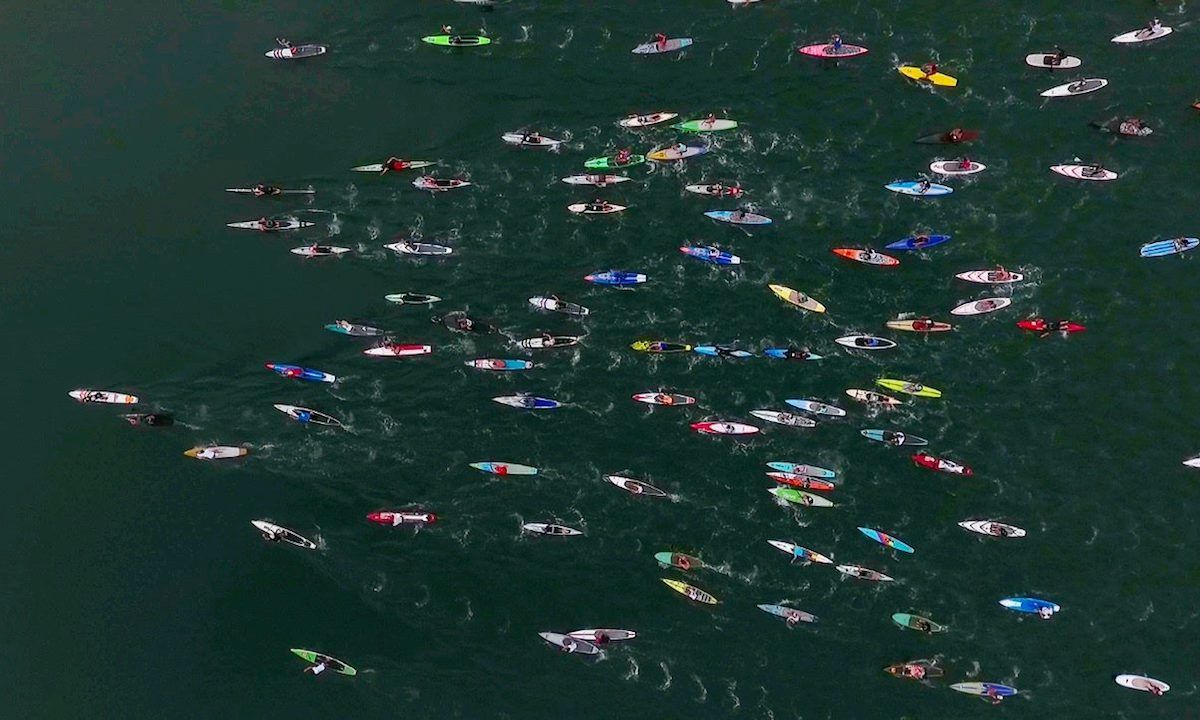 Adler Paddler event from above. | Photo Courtesy: Paddle With Purpose
