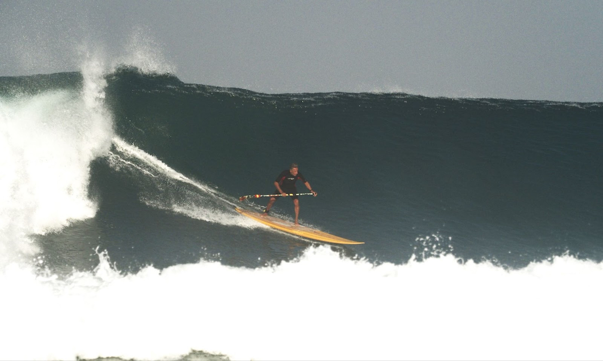 Surf to 100 Adventures Felipe Pomar SUP Surfing Big Hanalei Break Kauai