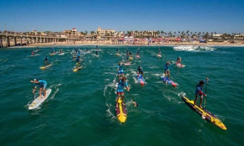 Racing at Huntington Beach. | Photo: Waterman League