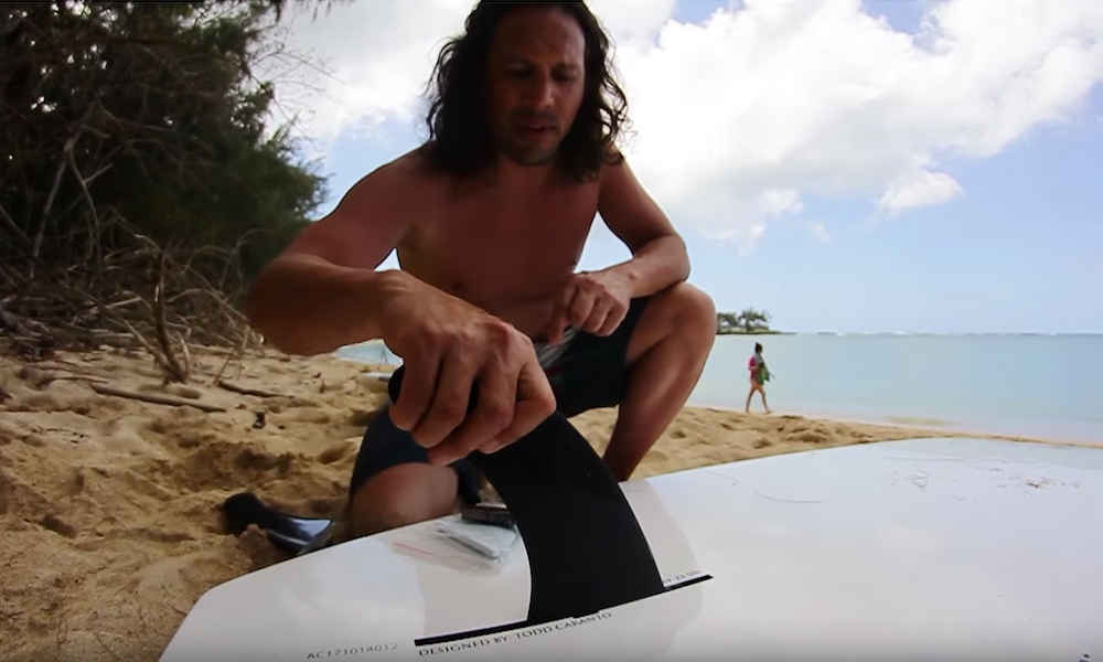 how to position fin on sup