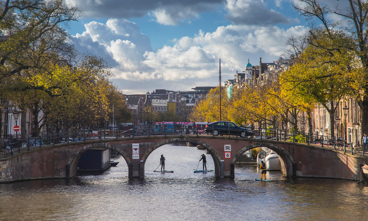 paddleboarding amsterdam fall