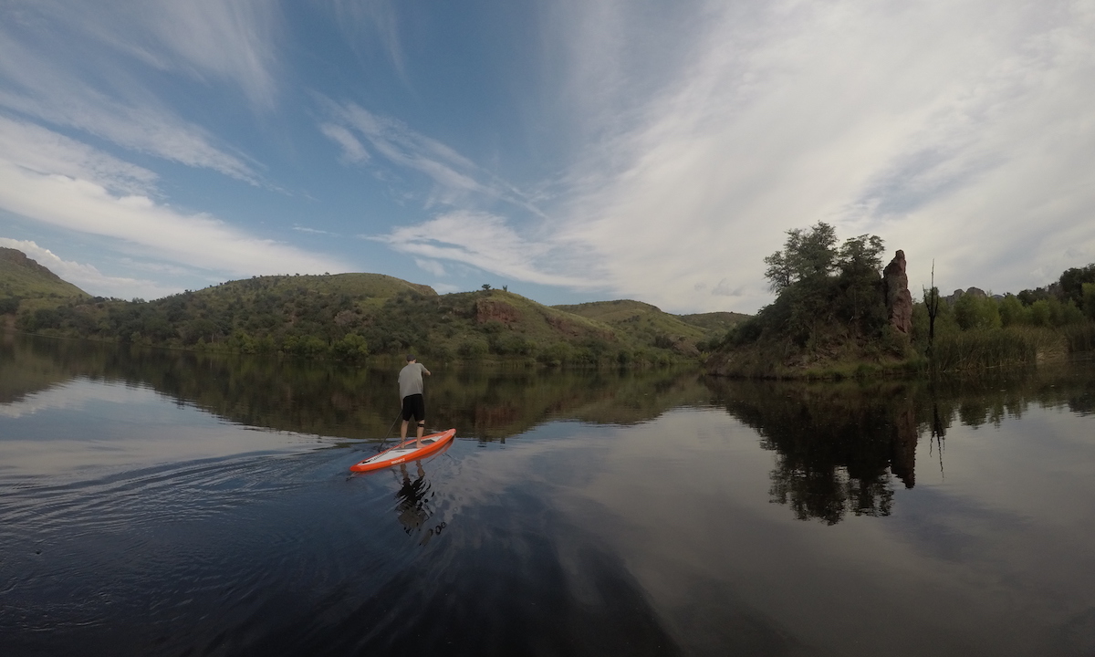 paddle boarding baja arizona pena blanca glass sky