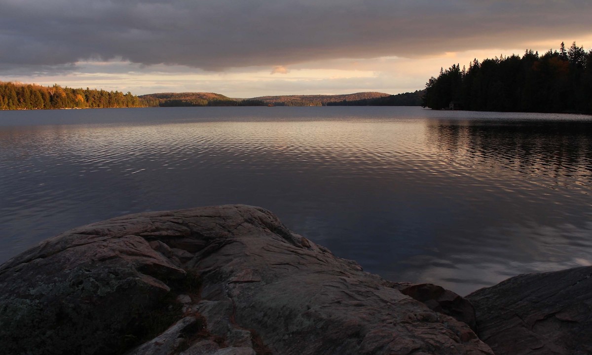 algonquin park sup destination smoke lake sunrise