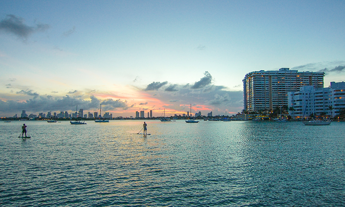 south beach miami paddleboarding surf beach miami