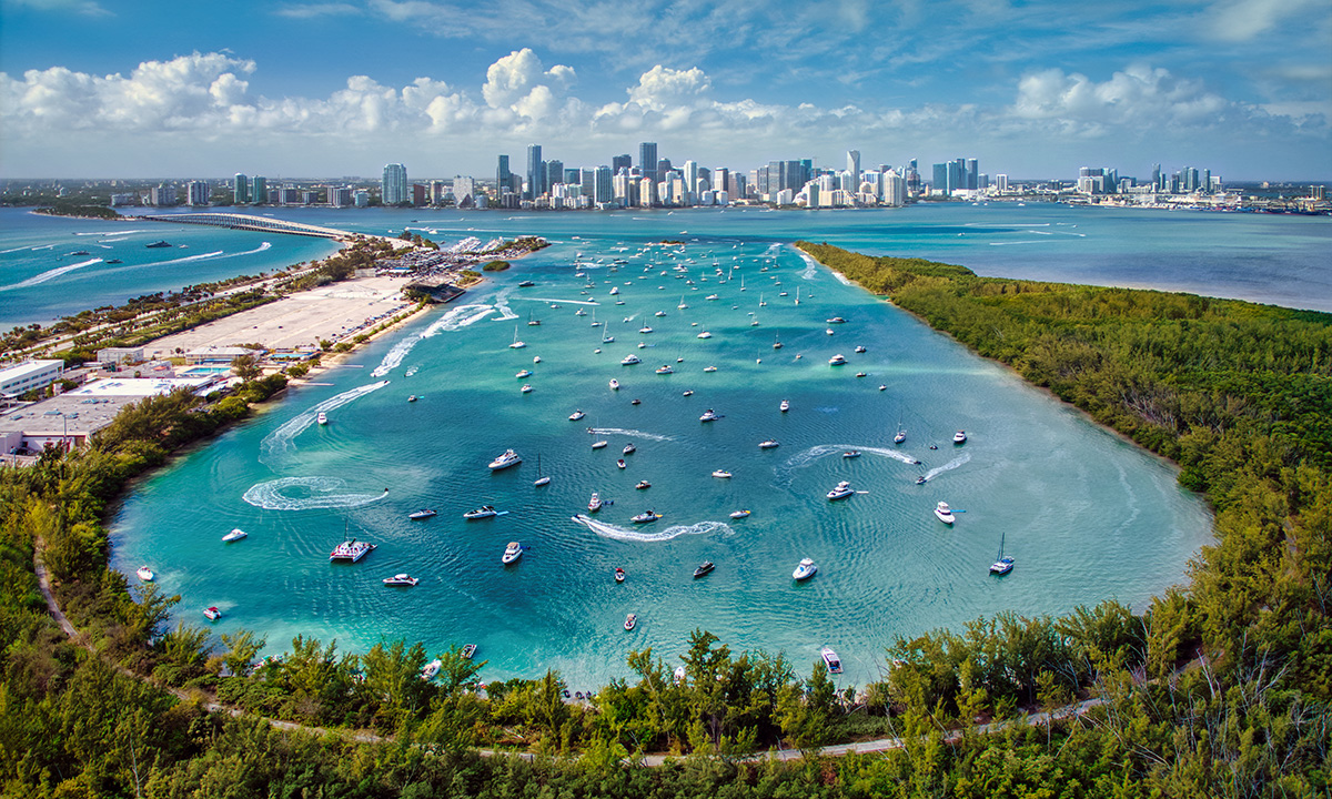 south beach miami paddleboarding virginia key