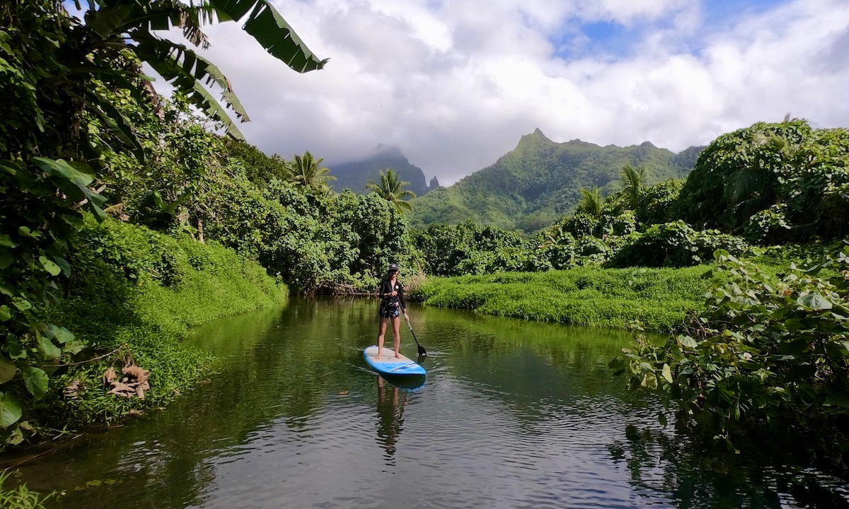 paddle boarding raiatea french polynesia faaroa river 2