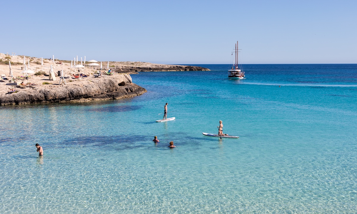 Paddleboard in sicily cala creta