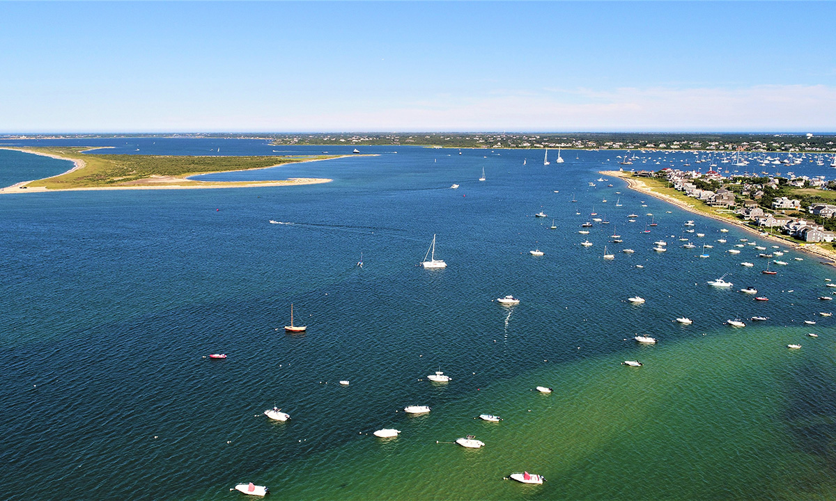 paddleboarding nantucket aerial