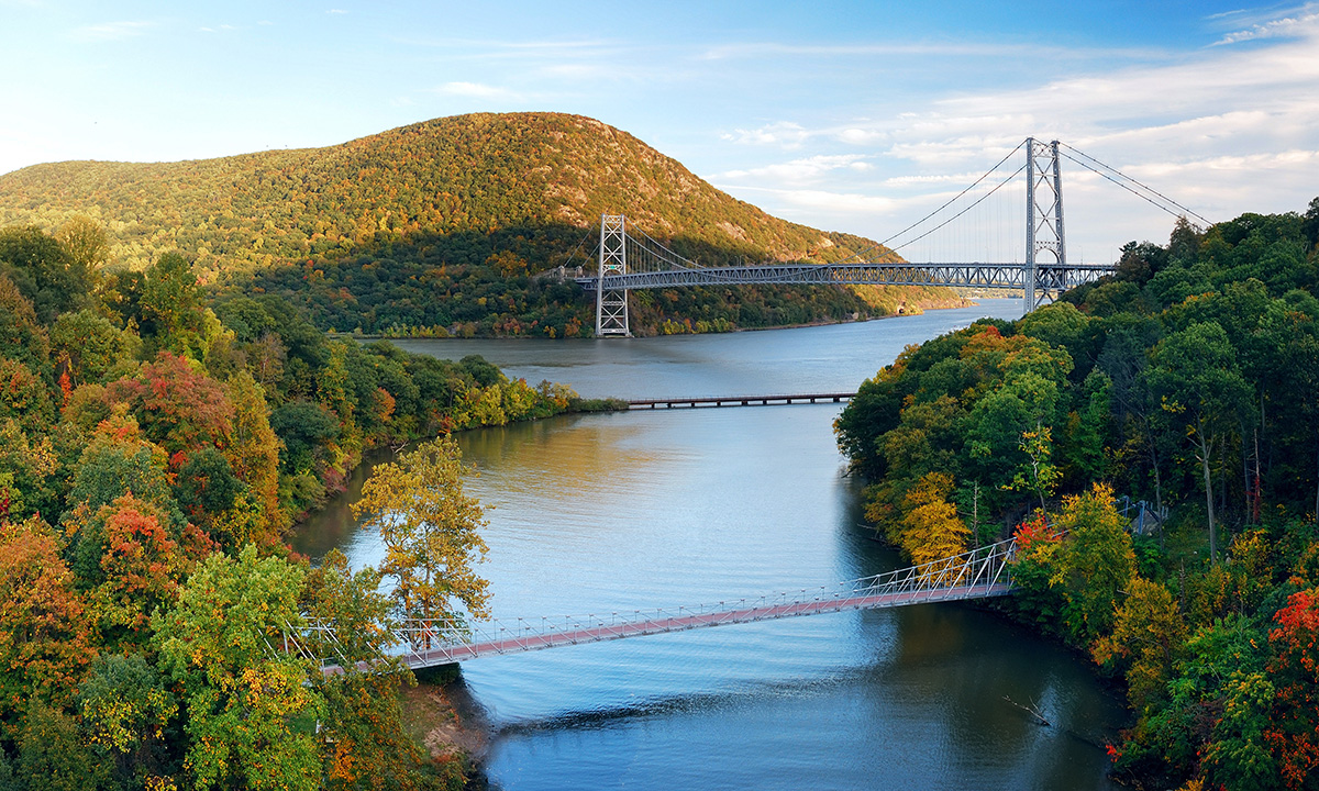 paddle boarding hudson highlands Bear Mountain Bridge