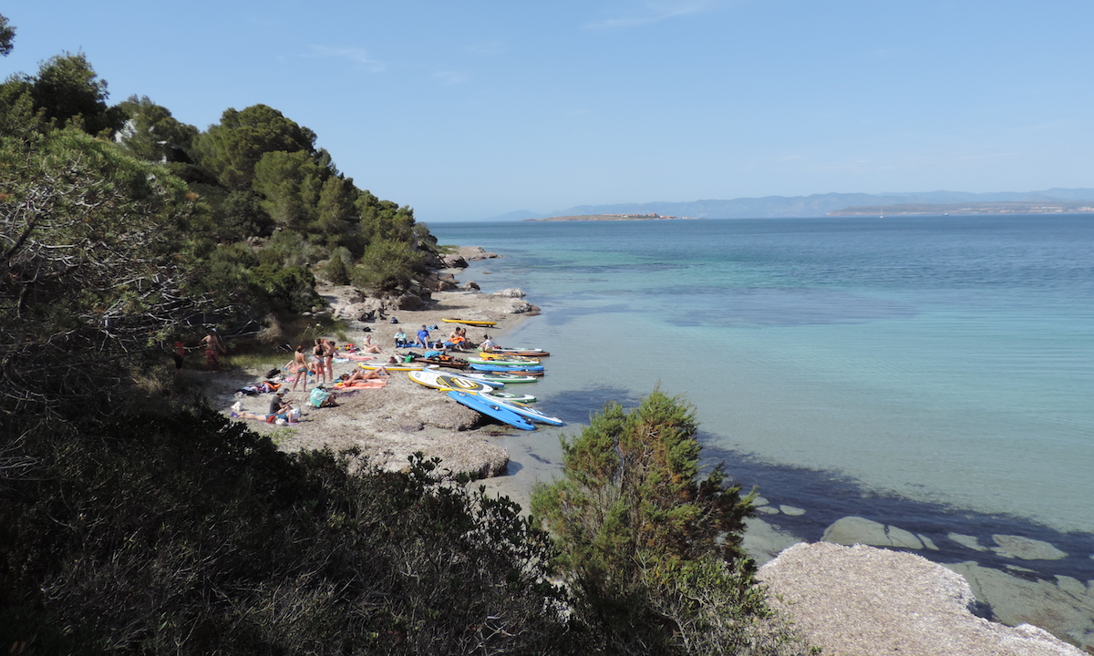 paddle boarding san pietro island italy 10