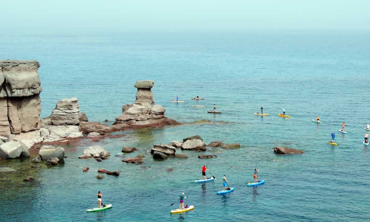 paddle boarding san pietro island italy 5