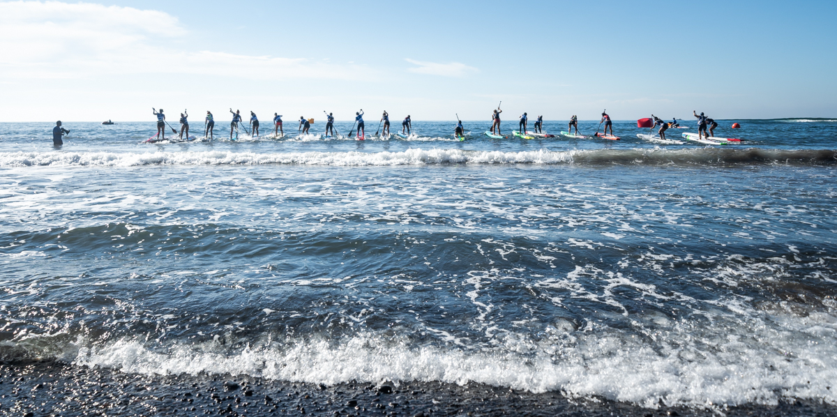 Womens SUP Long Distance Start Sean Evans