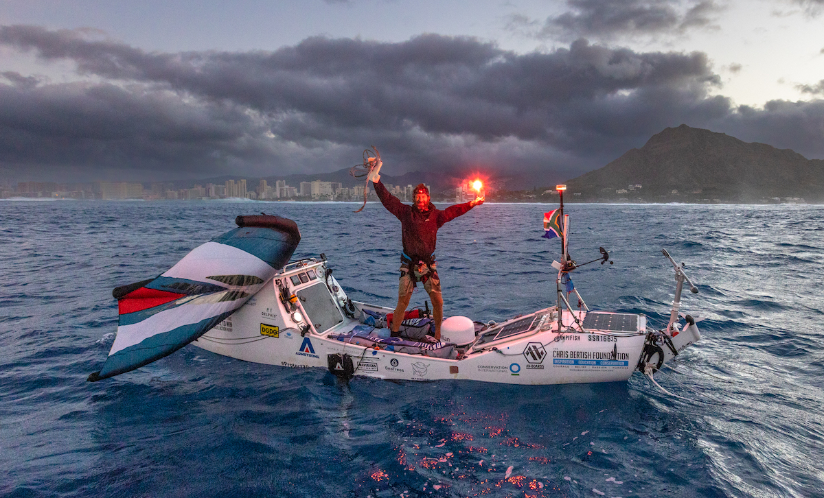 Chris Bertish Completes 2,465 Mile Solo Foil Journey