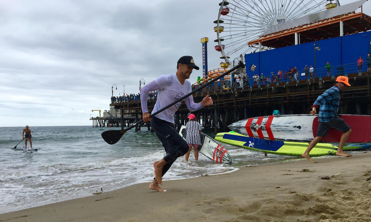 santa monica pier paddleboard race 2016 1