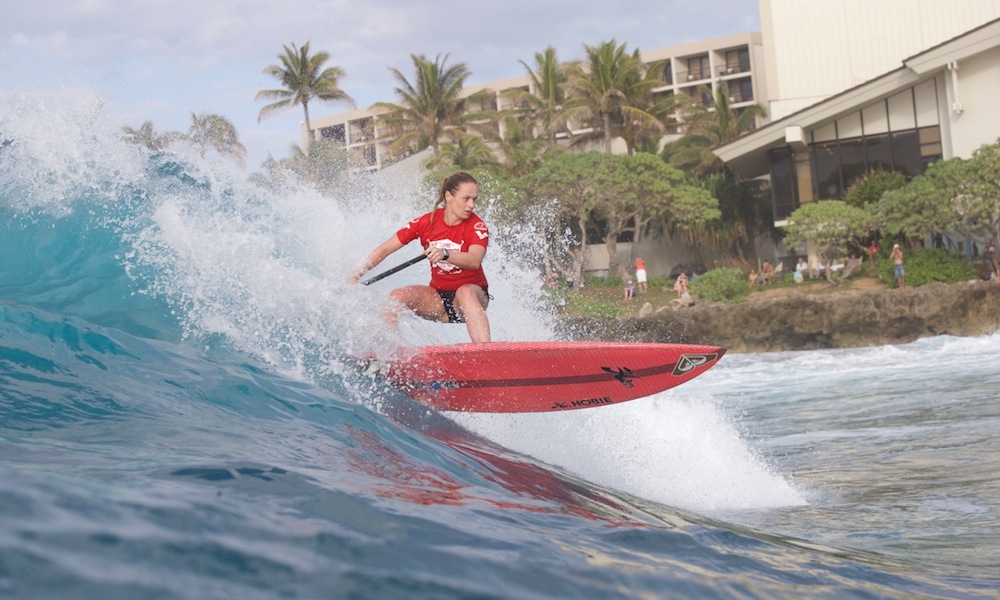 caroline angibaud wins turtle bay pro 2015