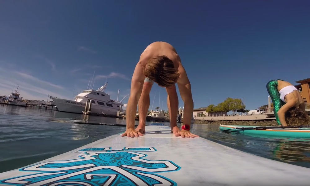 sup yoga advanced pose forward bend