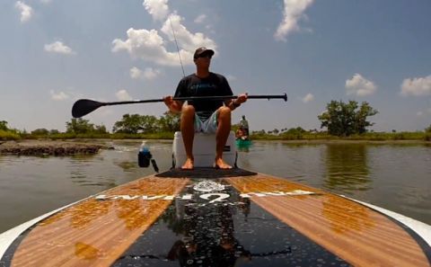 SUP Fishing Video On The WaveJet EZ Angler