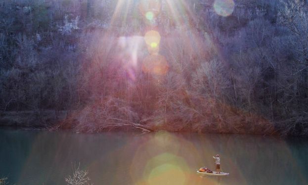 Gabriel Gray enjoying the pure beauty of nature during his expedition on the Buffalo National River. | Photo: Jackson Berger