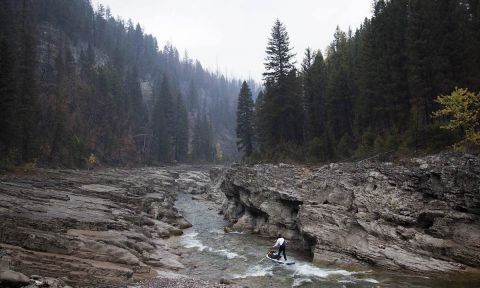 Expedition Paddling Down The Desolate South Fork Flathead River