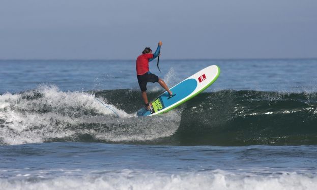 Xavi Masdevall ripping on his inflatable SUP from Red Paddle Co.