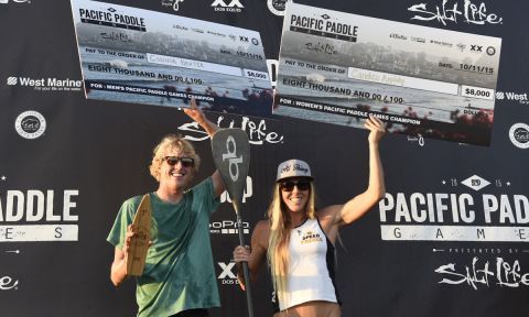 Candice Appleby & Connor Baxter, the Overall Champions of the 2015 Pacific Paddle Games. | Photo Courtesy: Pacific Paddle Games