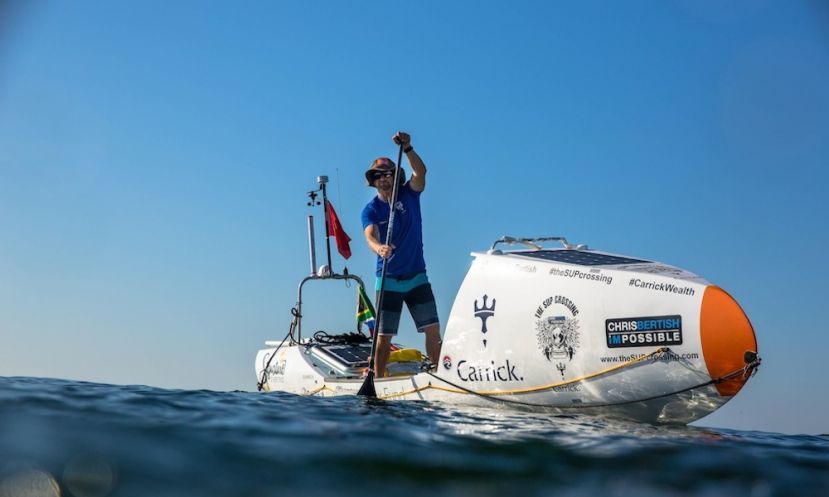 Chris Bertish with his custom-made SUP. | Photo: Alan van Gysen