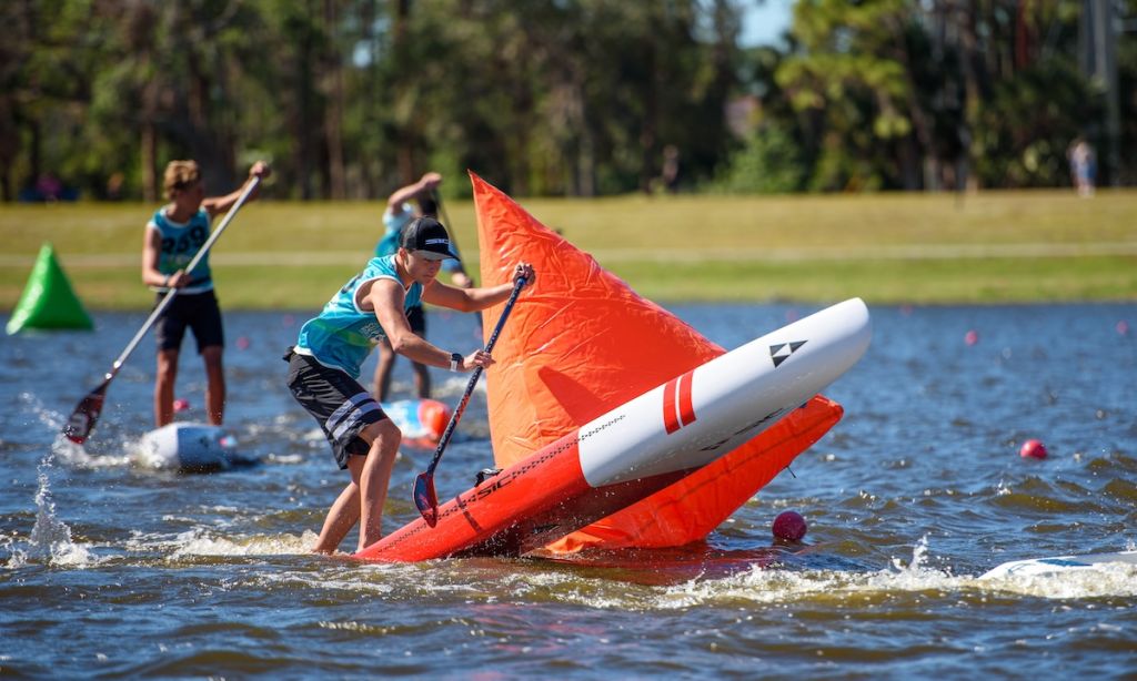 SIC Maui junior athlete Elliot Bry at the 2024 ICF Championships in Sarasota. | Photo courtesy: SIC Maui / Charles Dasher