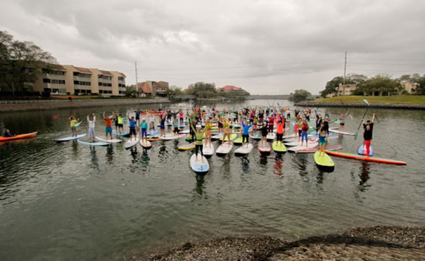 World Record Set For Largest SUP Yoga Class