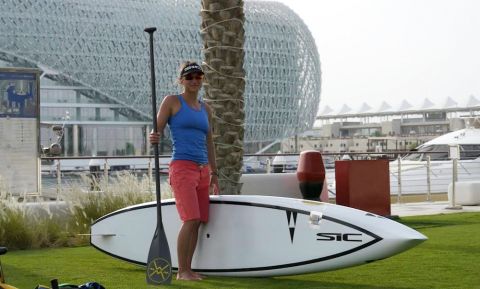 Top SUP athlete, Lina Augaitis, now joins SUP Gladiator Team. | Photo Courtesy: Casey Gotcher