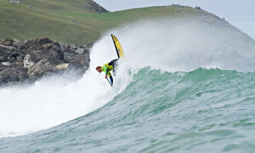 Caio Vaz put on an amazing display of surfing on both the stand up paddle board and shortboard in 2016 and will return to New Zealand shores again in 2017. | Image courtesy of Cory Scott.