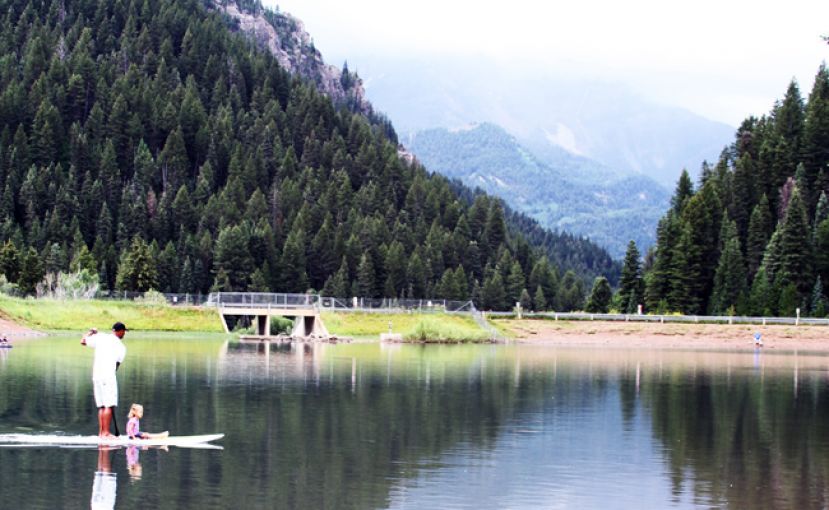 Paddle Boarding Tibble Fork Reservoir, Utah