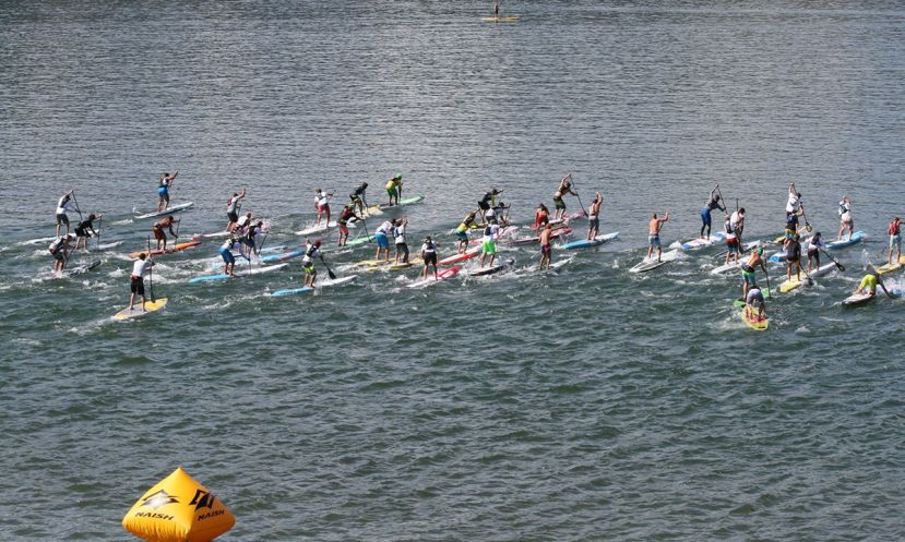 And they&#039;re off! 2014 start of the downwind race. | Photo: Big Winds