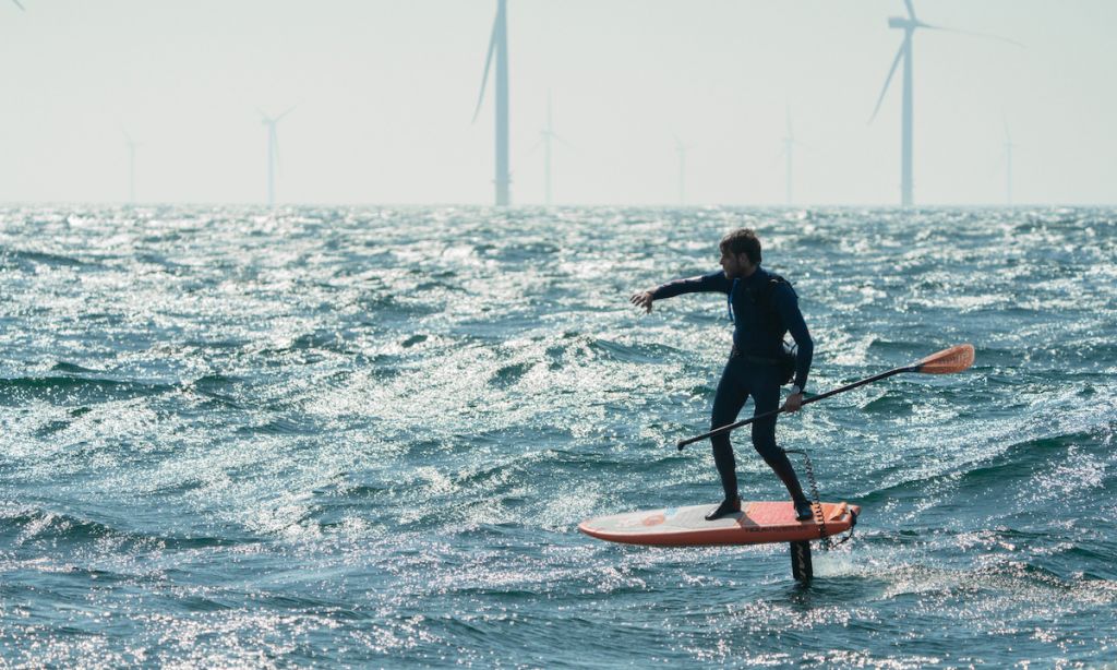 Casper Steinfath on his historic crossing. | Photo: Jakob Gjerluff Ager