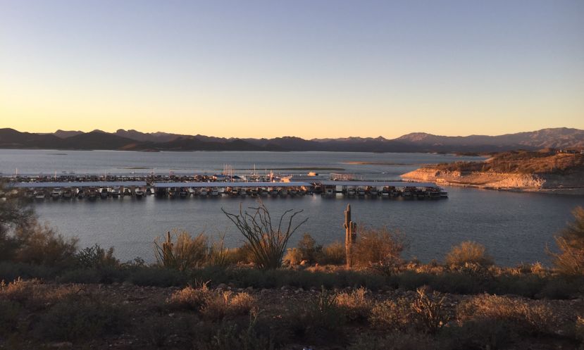 View of Lake Pleasant in Arizona. 