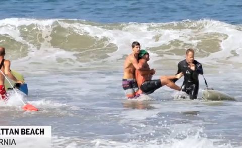 Shark Bites Swimmer At Manhattan Beach