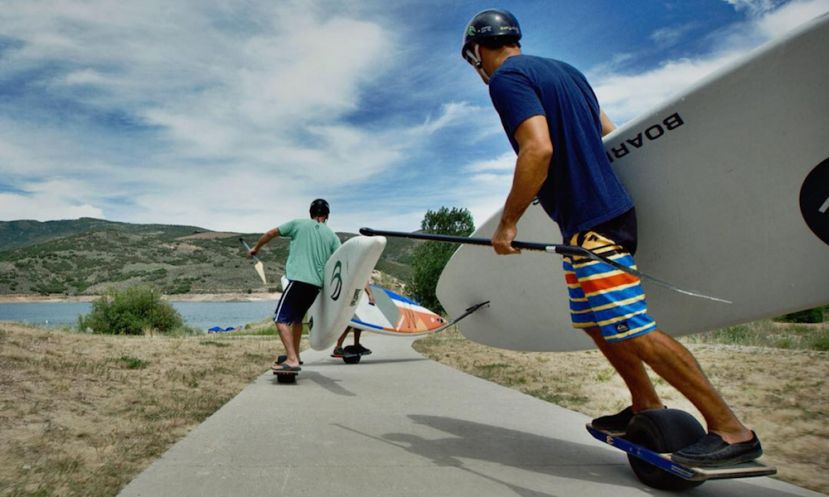 Mike T., Luke Hopkins and Zach Hughes, enjoying all of the fun that Onewheel has on offer.