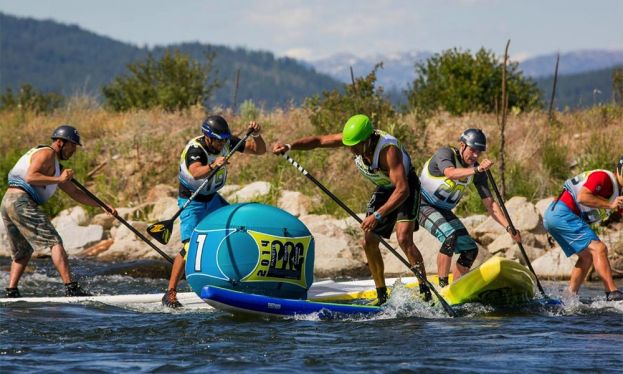 Fernando Stalla leading the charge during last year's SUP Xross event. | Photo Courtesy: PRG Gallery