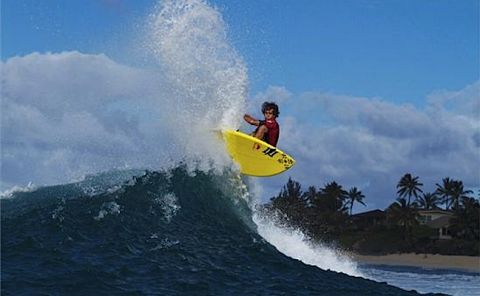 Kai Lenny, Naish Rider, Stand Up World Tour, Sunset Beach Pro 2013. Photo courtesy Waterman League.