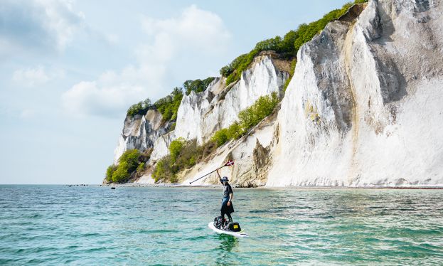 Casper Steinfath, the first-ever to circumnavigate Denmark by SUP. | Photos courtesy: Red Bull Media House / Kasper Bøttern