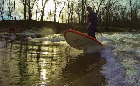 SUP In Siloam Springs Whitewater Rec Park