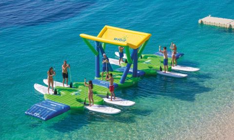 An on-water parking area for SUPs, the SUP DockingStation debuts as an innovative storage solution that is fun and inviting to SUP users