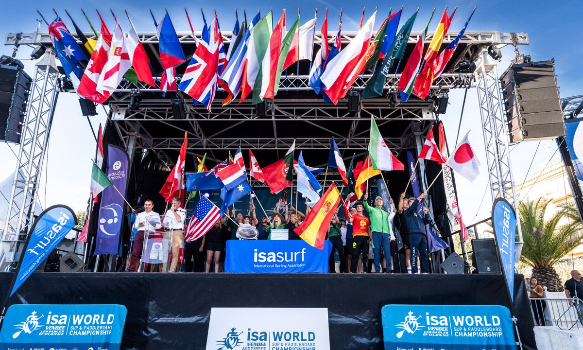 2023 ISA World SUP &amp; Paddleboard Championship Opening Ceremony. | Photo: ISA / Sean Evans