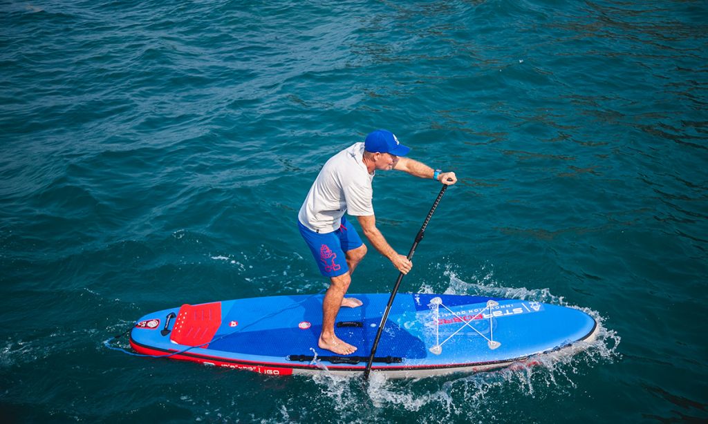 Starboard&#039;s iGO inflatable featuring the new Welded Rail Technology. | Photo: Starboard / Wissanu Wisetputtasat